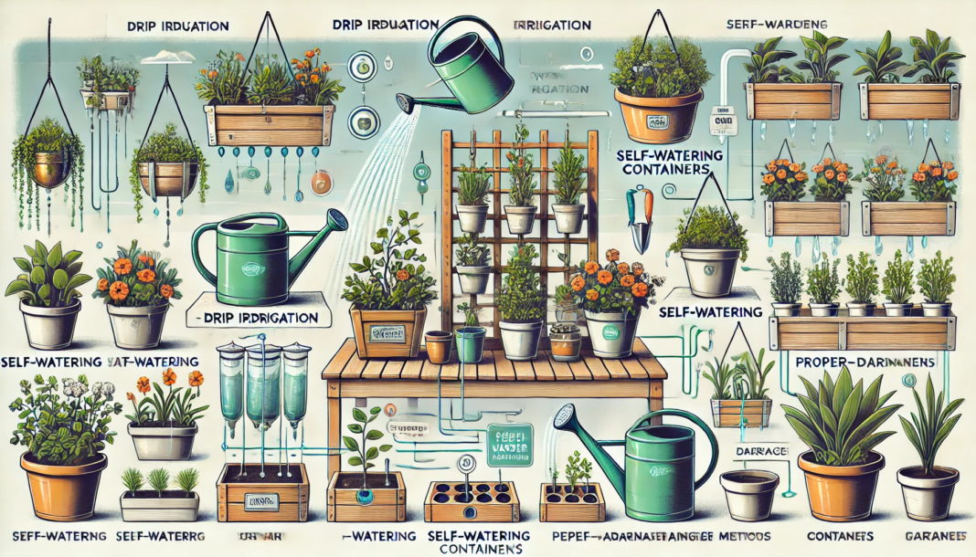 Watering Techniques in Container Gardening